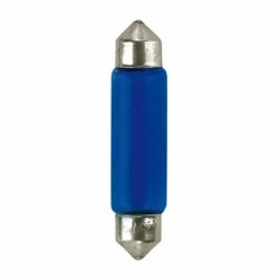 Bec auto sofit albastru 12V 10W SV8.5-8 11x44 mm, set 2 bucati