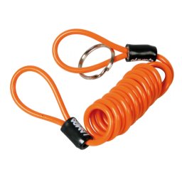 Cablu spiralat din otel Safety Reminder 150 cm, portocaliu