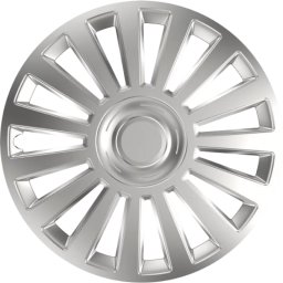 Capace roti auto Luxury argintii 14 inch, set 4 bucati din ABS