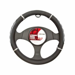 Manson volan sport universal 37-39 cm, negru/gri, aderenta sporita