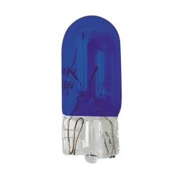 Bec pozitie auto W5W 12V 5W albastru, cap sticla W2,1x9,5d, set 2 buc