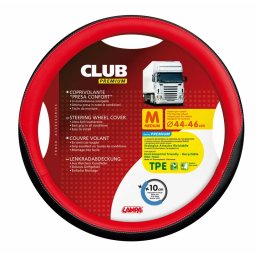 Husa volan camion Club Premium rosie, marimea M, Ø 44-46 cm