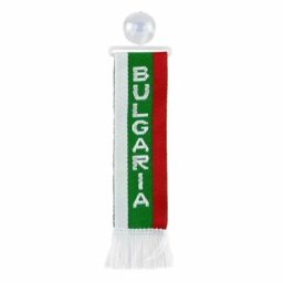 Fanion auto mic Bulgaria cu ventuza pentru parbriz interior