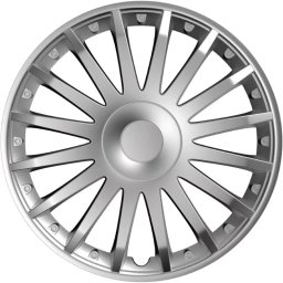 Set capace roti auto Cridem Crystal 16 inch, argintiu, 4 bucati