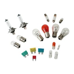 Kit becuri si sigurante auto H7 12V, 19 piese, halogen, omologare europeana