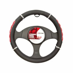 Manson volan sport universal 37-39 cm negru/rosu 4Cars