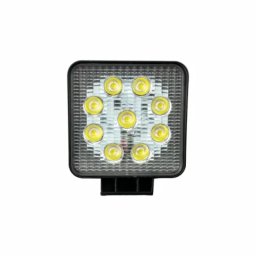 Proiector LED auto patrat din metal 27W, 9 LED, 12/24V