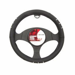 Manson volan Elegance universal 37-39 cm, negru cu insertii crom