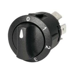 Intrerupator rotativ cu 4 pozitii 12/24V 10A cu LED, montaj ingropat