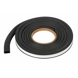 Cheder cauciucat universal cu adeziv 310 cm, 18x13 mm, negru