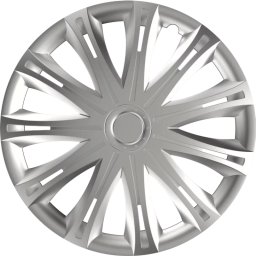 Set 4 capace roti auto Spark 15 inch, argintii, din ABS rezistent