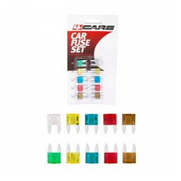 Set sigurante plate mini auto 10 bucati 4Cars pentru protectie electrica