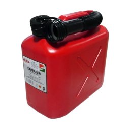 Canistra pentru combustibil din plastic rosu 5L cu gura flexibila