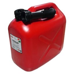 Canistra pentru combustibil din plastic rosu 10L cu gura flexibila
