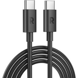 Cablu RavPower RP-CB1022 75-07010-047, USB-C la USB-C, TPE, 2m, Negru