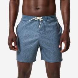 Șort de baie semi-lung Boardshort surf 18" 100 Amphi Albastru Bărbați