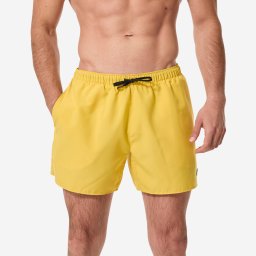 Șort de baie Boardshort surf Hendaia pockets Galben argilă Bărbați