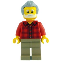 Lego Minifigures Ideas idea211 – Barbat cu Camasa in Carouri Rosii