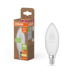Bec LED B39, E14, 7,5 W, 230 V, 2700 K, din plastic reciclat - Osram