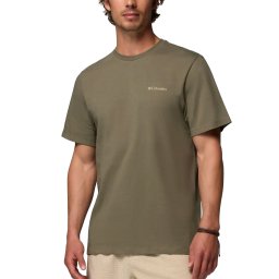 COLUMBIA T-Shirt CSC Logo Back 2155011 397 stone green, linework c badge