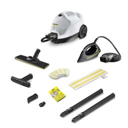 Aparat de Curatat cu Abur Karcher SC 4 EasyFix Iron (1.512-631.0) cu Duza pentru Podea si Fier de Calcat 2000W Alb/Negru