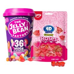 Jeleuri Peelerz si Jelly Beans cu capsuni Amos si 36 arome in ambalaj 200g