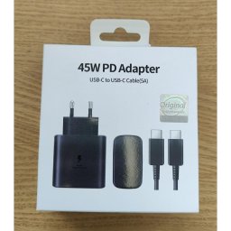 Incarcator Super Fast Charge, Flippy, Adaptor Fast Charge 45W, 5A, PD 3.0, Cablu 1m, Incarcator Fast Charge USB Type-C, Negru