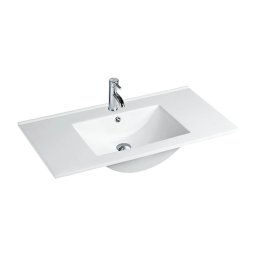 Lavoar încastrat Leziter V954, design plat, ceramica alba 100x46 cm