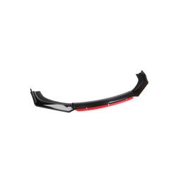 Prelungire bara fata universala tip spoiler ABS negru lucios cu rosu, 175 cm