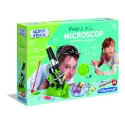 Primul meu microscop pentru copii, set educativ 150x, 8+ ani