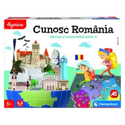 Joc educativ Agerino Descoperind Romania în limba romana, 6+ ani