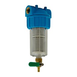 Filtru apa cu purjare FLOW din plastic, cu sita inox 1/2 pentru instalatii
