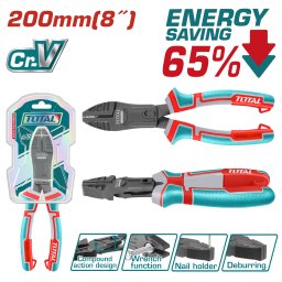 Cleste multifunctional TOTAL 200 mm din Cr-V, cu acoperire teflon