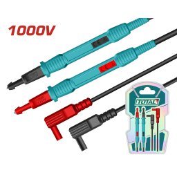 Cabluri pentru multimetru TOTAL CAT III 1000V, 1 m, mufe banana