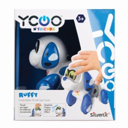 Catelus robot interactiv Ruffy cu control tactil si sunete realiste