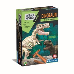 Set paleontologie copii T-Rex fosforescent Clementoni 6+ ani