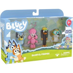 Set 4 figurine Bluey & Friends cu piese mobile, 3+