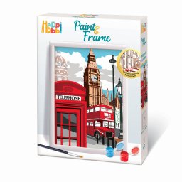 Set pictura pe numere Londra cu rama inclusa, pentru copii 12+
