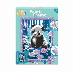 Set pictura pe numere cu rama HapPIHobbi Panda Visator, 9+ ani