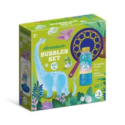 Set baloane de sapun Dinozauri 450 ml, cu tava si 2 baghete