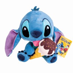 Jucarie de plus Disney Stitch cu inghetata, 25 cm, multicolor