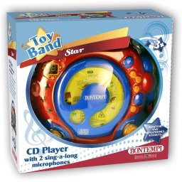CD player portabil Bontempi pentru copii, cu 2 microfoane si adaptor
