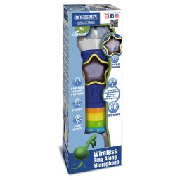 Microfon wireless Bontempi pentru copii 5+ cu lumini si melodii