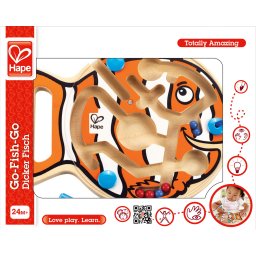 Labirint magnetic din lemn Pestisor Hape pentru copii 2+ ani
