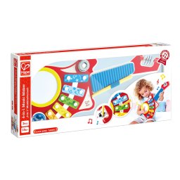 Set muzical din lemn Hape 6 in 1 pentru copii, multicolor
