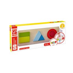 Puzzle geometric din lemn Hape, cu 2 niveluri de dificultate