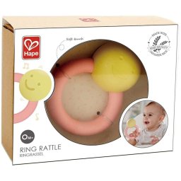 Zornaitoare inel Hape pentru bebelusi, material sigur pe baza de orez