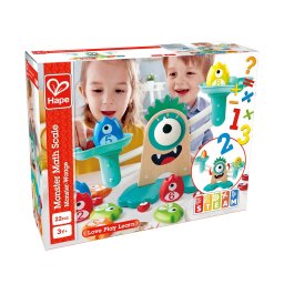 Cantar educativ Hape Monstru din lemn, joc de matematica, 3 ani+