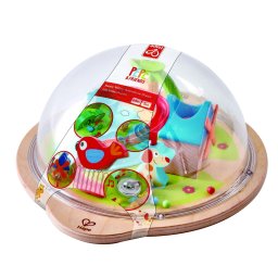 Labirint magnetic cu bile colorate din lemn Hape, 2 ani+