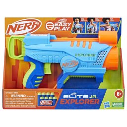 Blaster Nerf Elite Jr Explorer pentru copii, cu 8 sageti